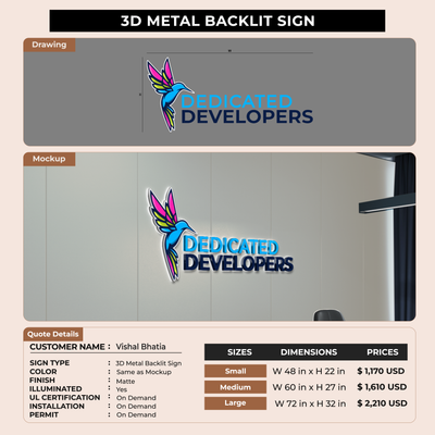 Business Signage for Vishal Bhatia