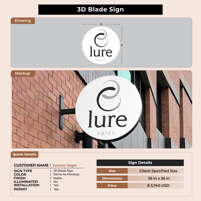 Business signage for Yvonne Hager