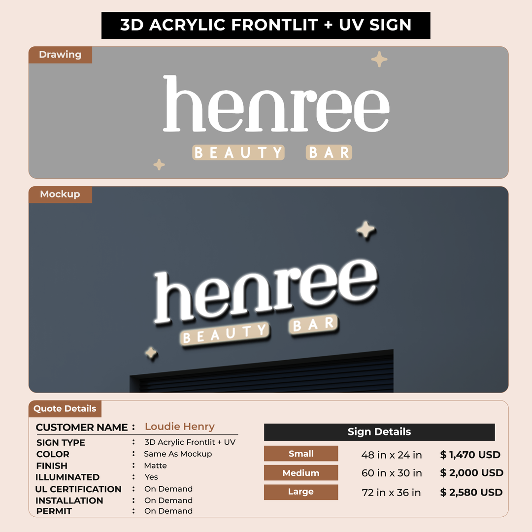 Custom Signs for Loudie Henry