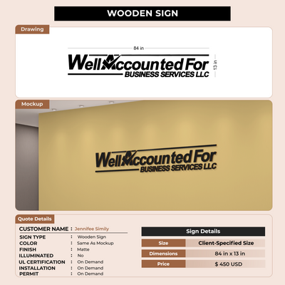Custom Signs For Jennifee Simily