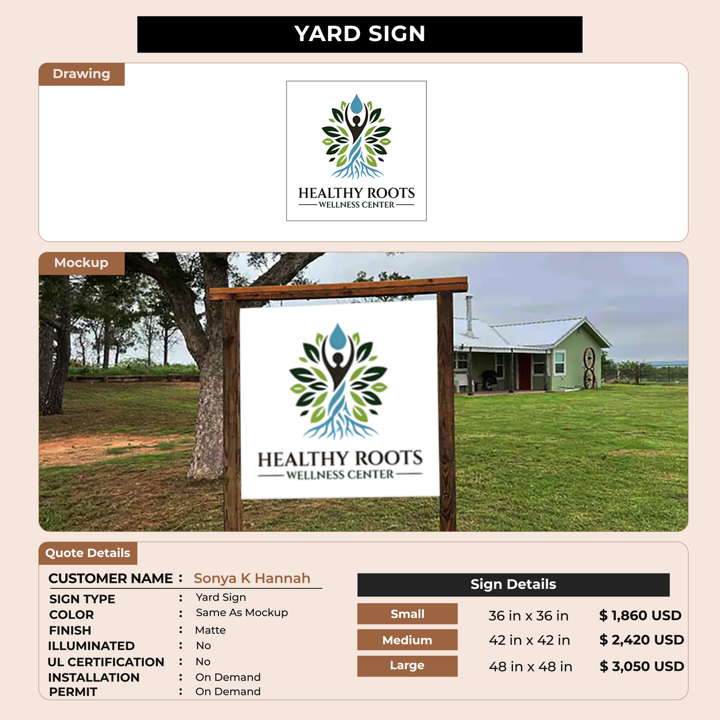 Custom Signs for Sonya K Hannah