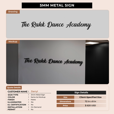 5mm Metal Sign for Darryl