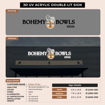 Business signage for Kellye Kirby