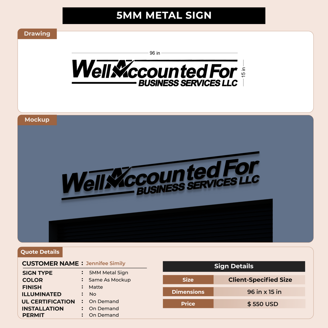 Custom Signs For Jennifee Simily
