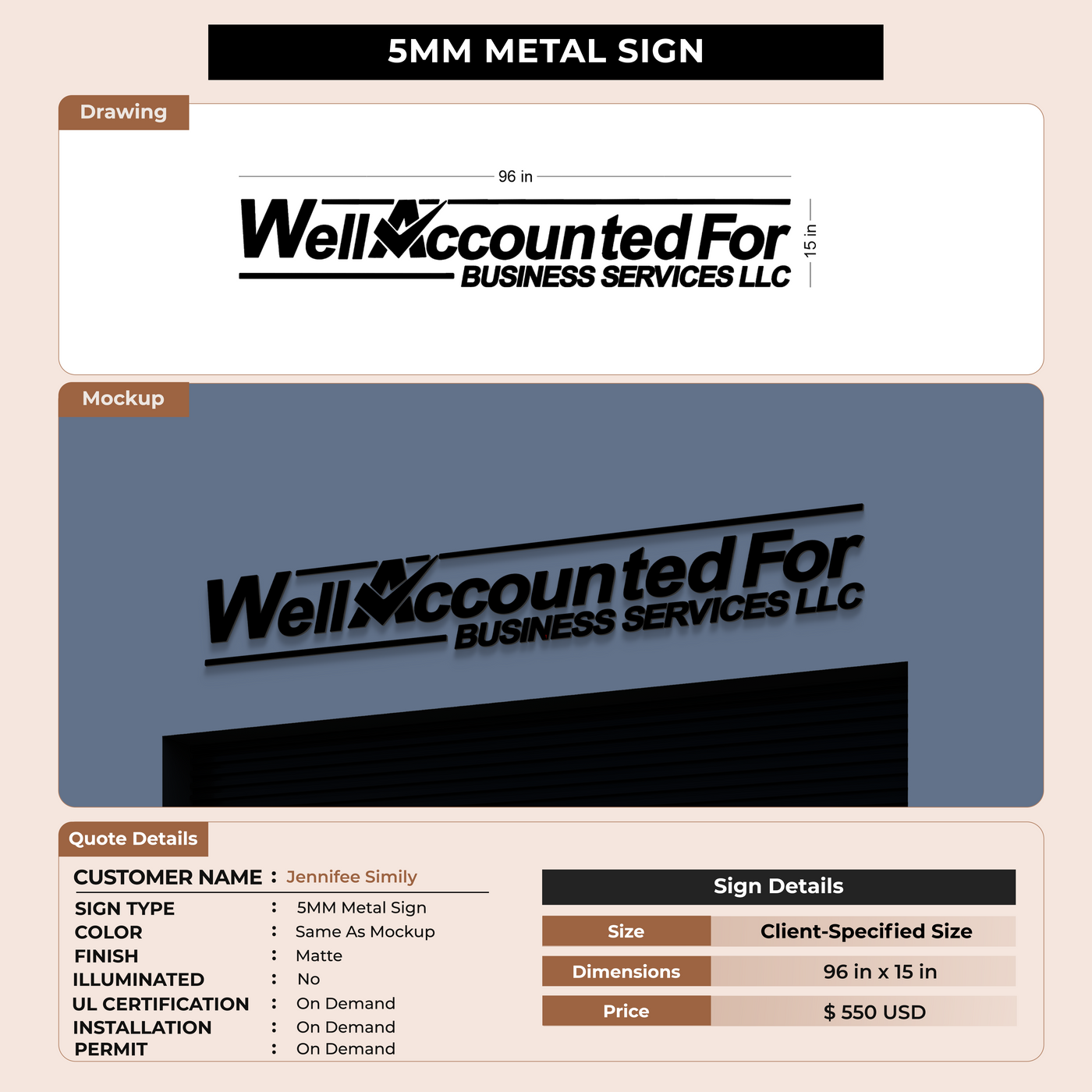 Custom Signs For Jennifee Simily
