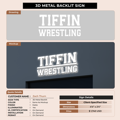 Custom Signs for Zach Thurn