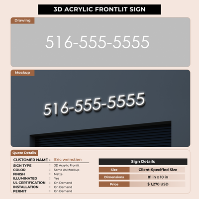 Business signage for Eric Weinstein