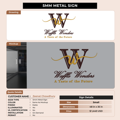 Business Signage for Zeenat Chowdhury