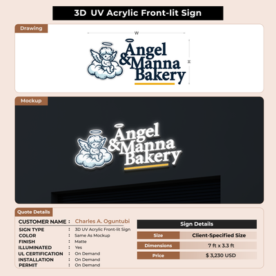 Custom Signs For Charles A. Oguntubi