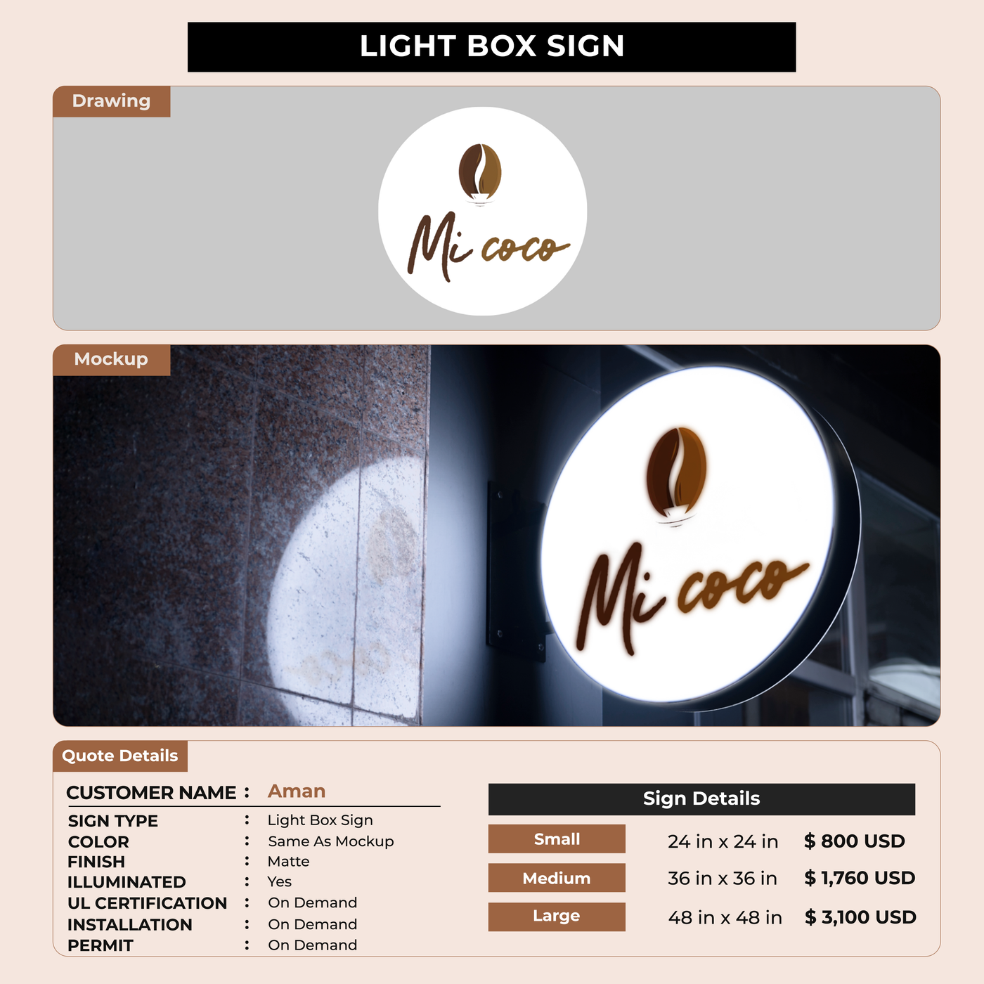 Business Signage For Aman