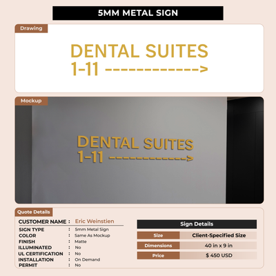 Business signage for Eric Weinstien