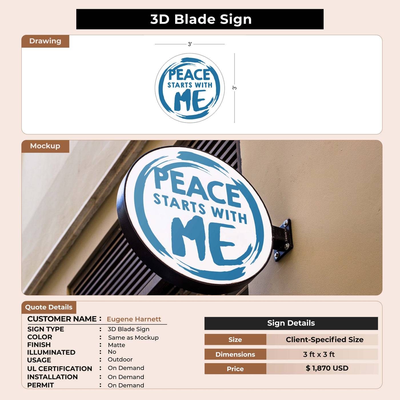 custom signs for Eugene Harnett