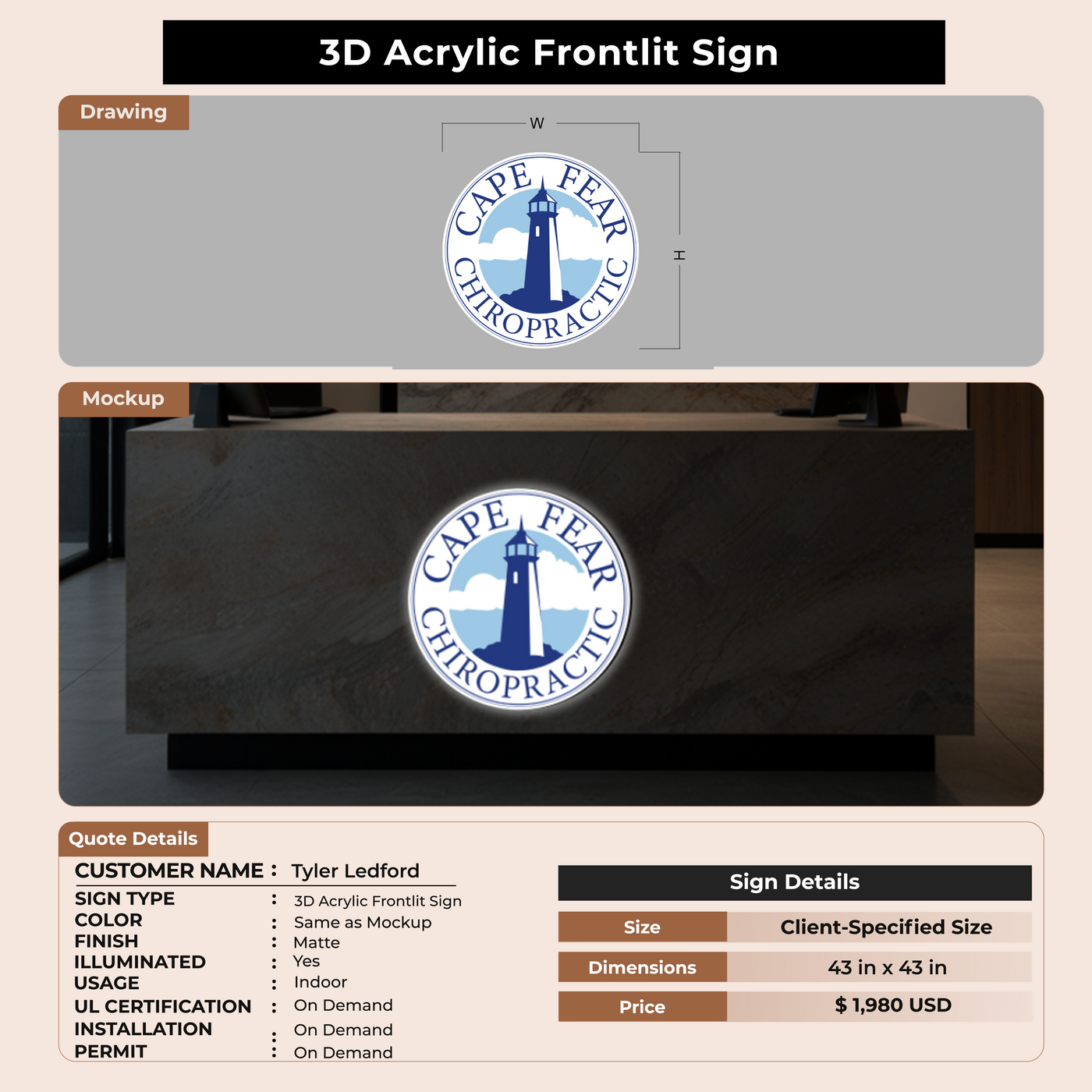 custom signs for Tyler Ledford