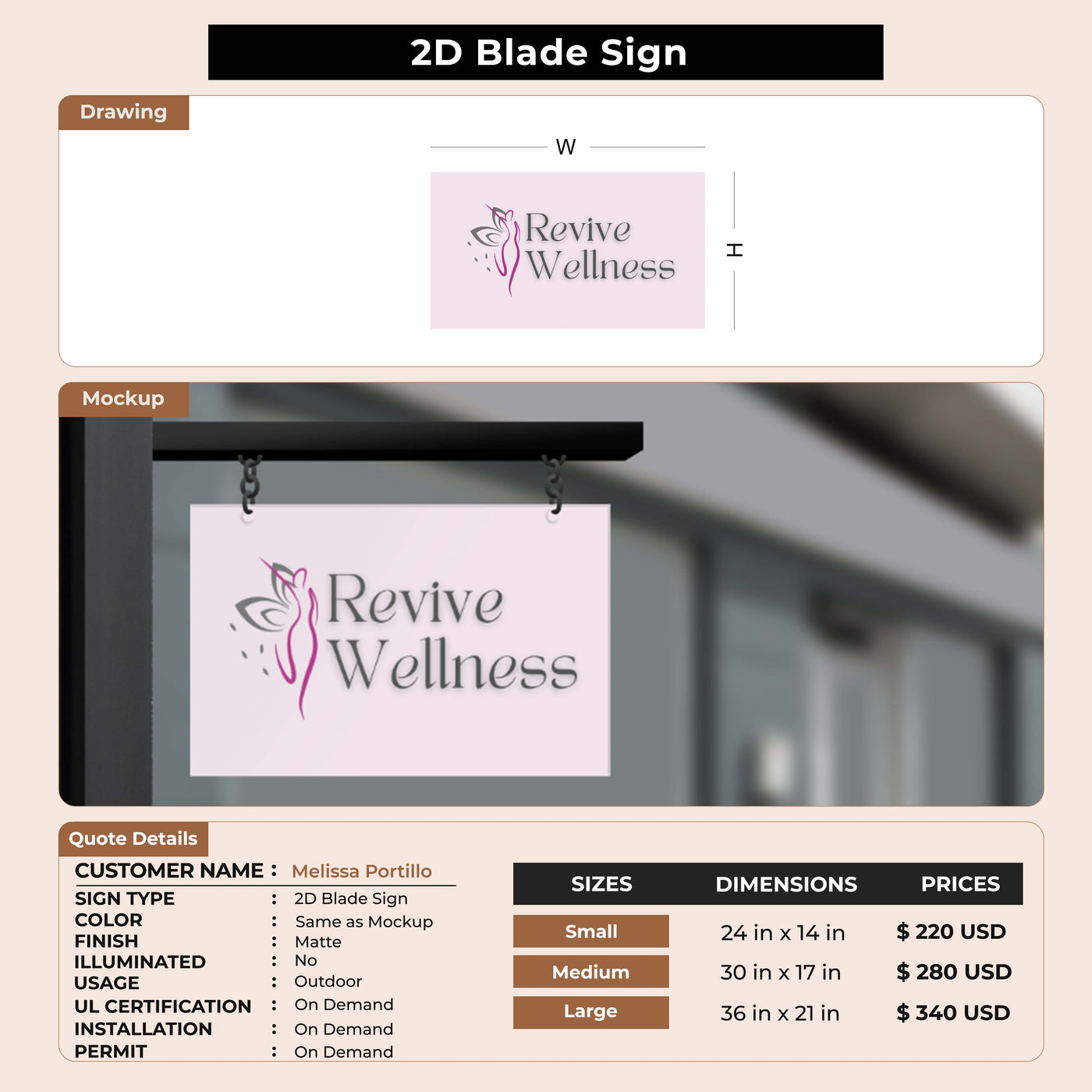 custom signs for Melissa Portillo