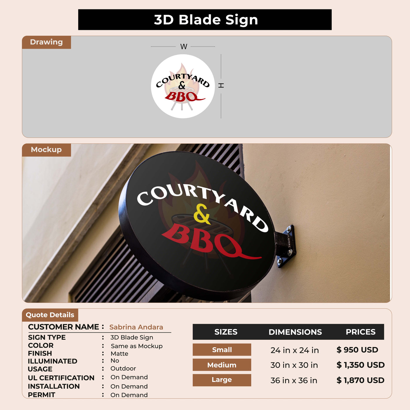 custom Sign for Sabrina Andara