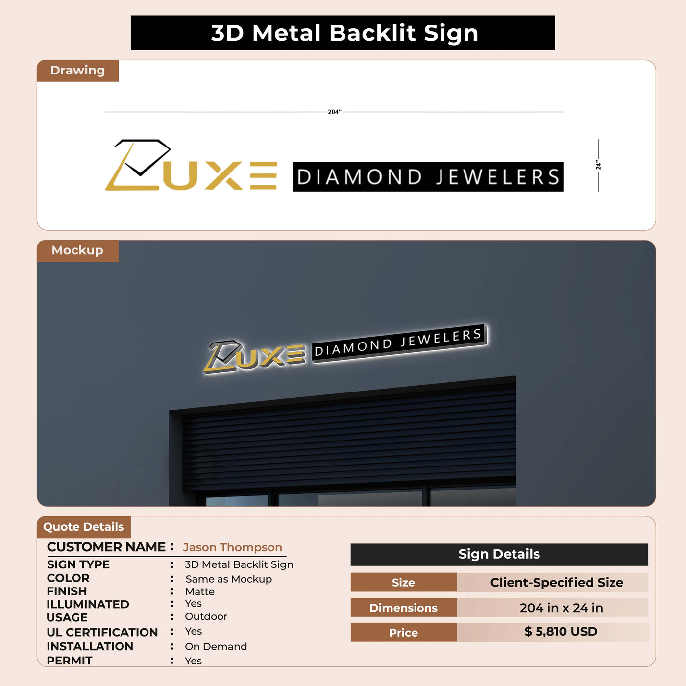 Custom Signs for Jason Thompson