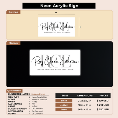 Custom Signs for Jessica Perez