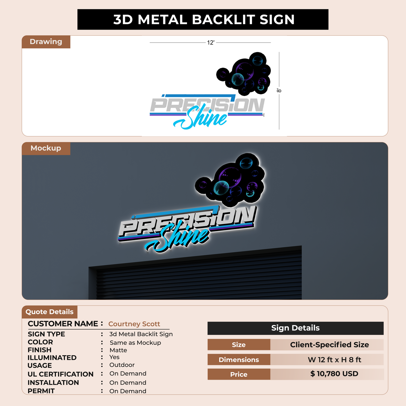 Custom Signs for Courtney Scott