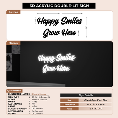 Custom Signs for Bhoomi Kotak