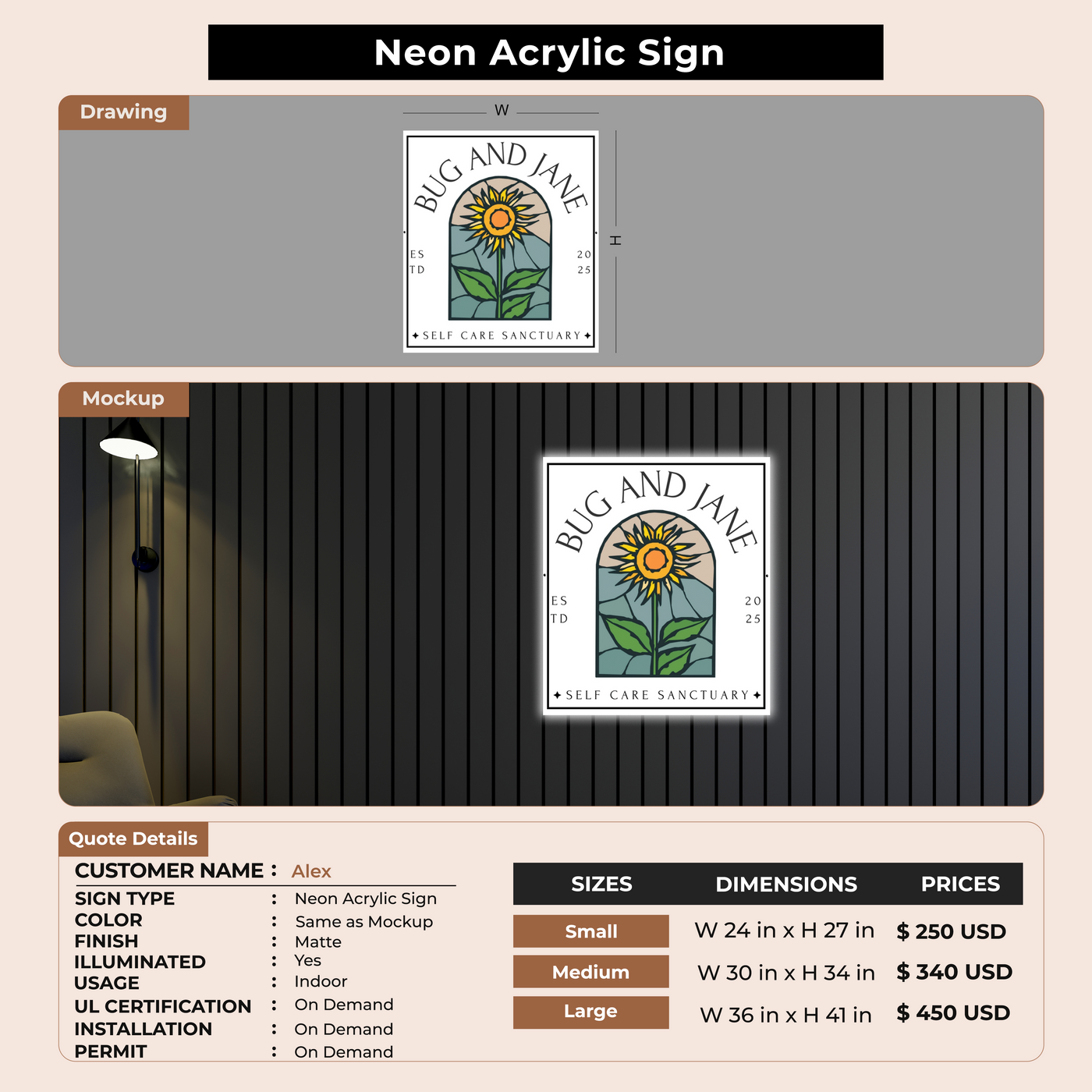 Custom Signs for Alex