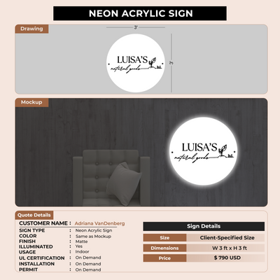 Custom Signs for Adriana VanDenberg