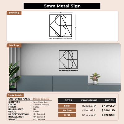 custom Signs for Denise Lamela