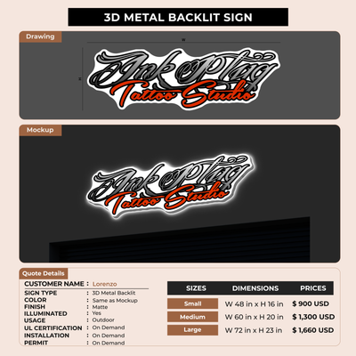 Business Signage for Lorenzo