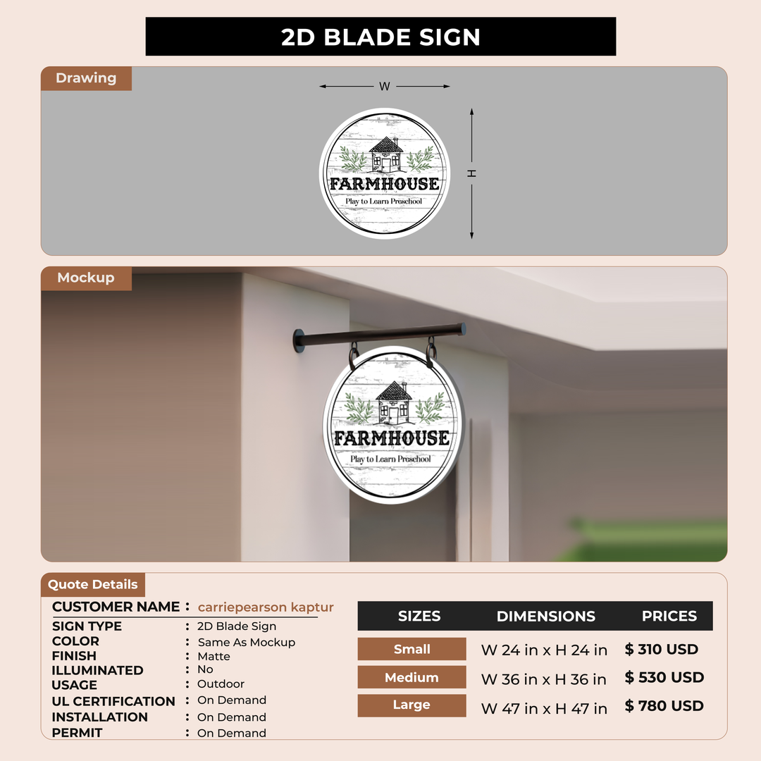 2D Blade Sign For carriepearson kaptur
