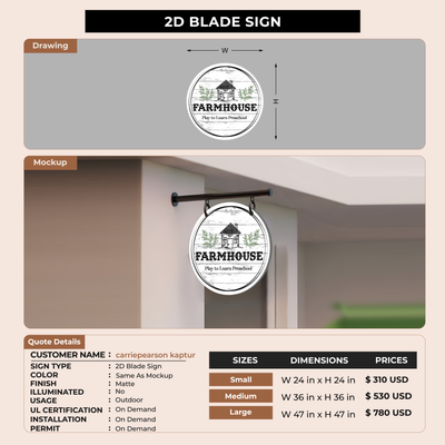 2D Blade Sign For carriepearson kaptur