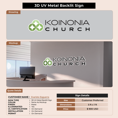Custom Signs For Evaristo Esguerra