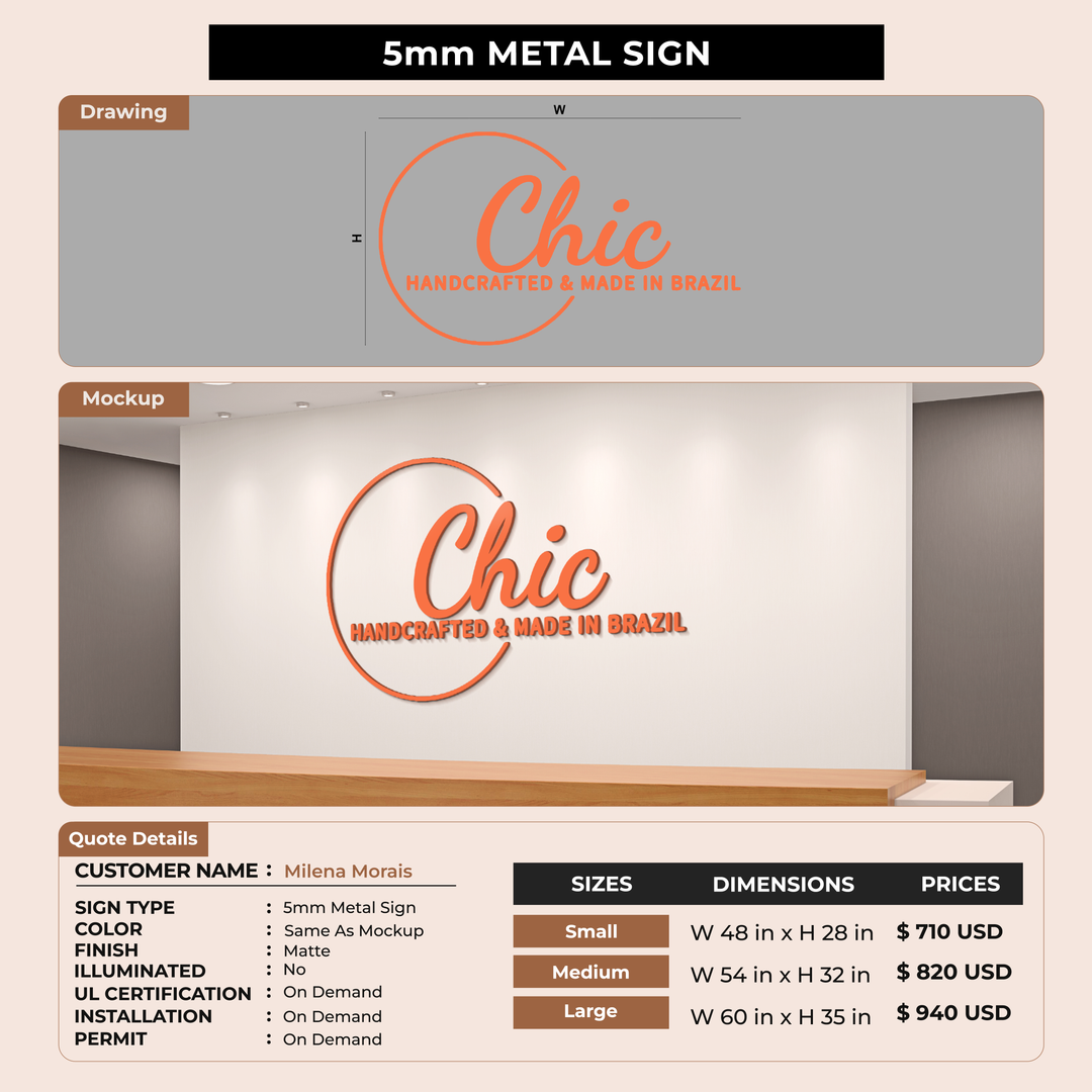 Custom Signs for Milena Morais