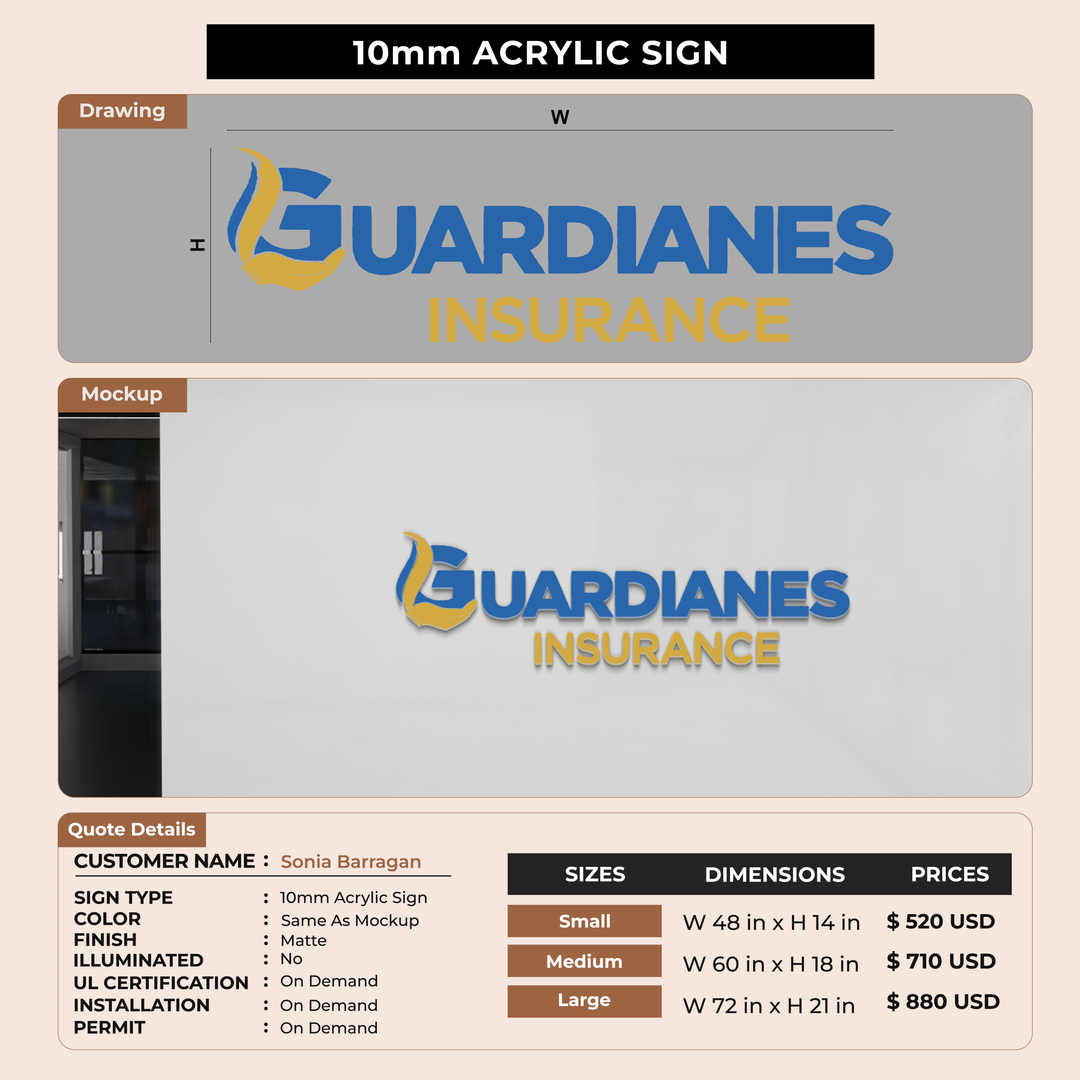 Custom Signs for Sonia Barragan