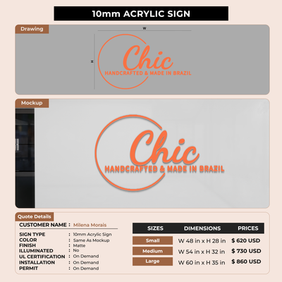 Custom Signs for Milena Morais