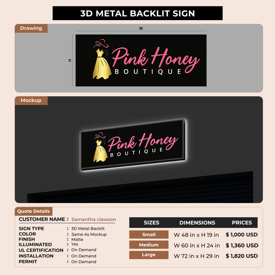 Custom Signs for Samantha clawson