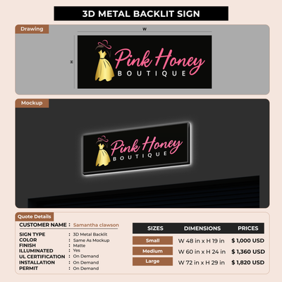Custom Signs for Samantha clawson