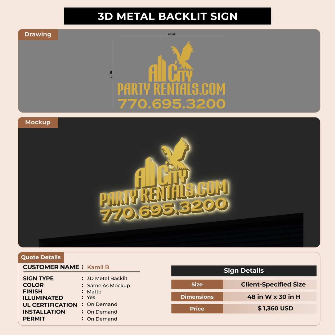 Custom Signs for Kamil B