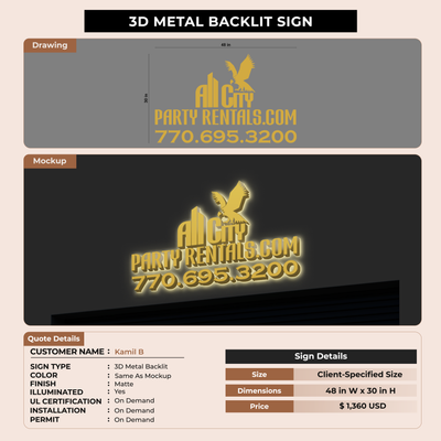 Custom Signs for Kamil B