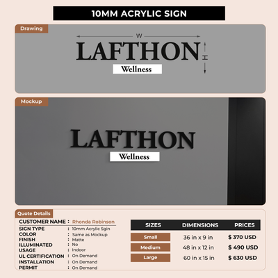 Custom Signs For Rhonda Robinson