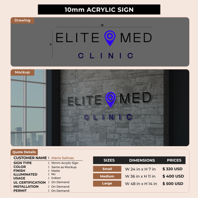 Business Signage for Mario Salinas
