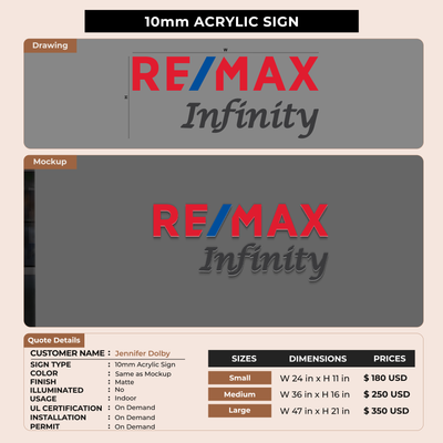 Business Signage for Jennifer Dolby