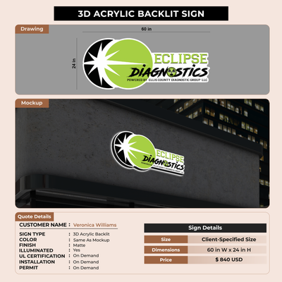 Custom signs for Veronica Williams