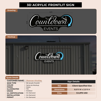Business Signage for Shannan Hinckley