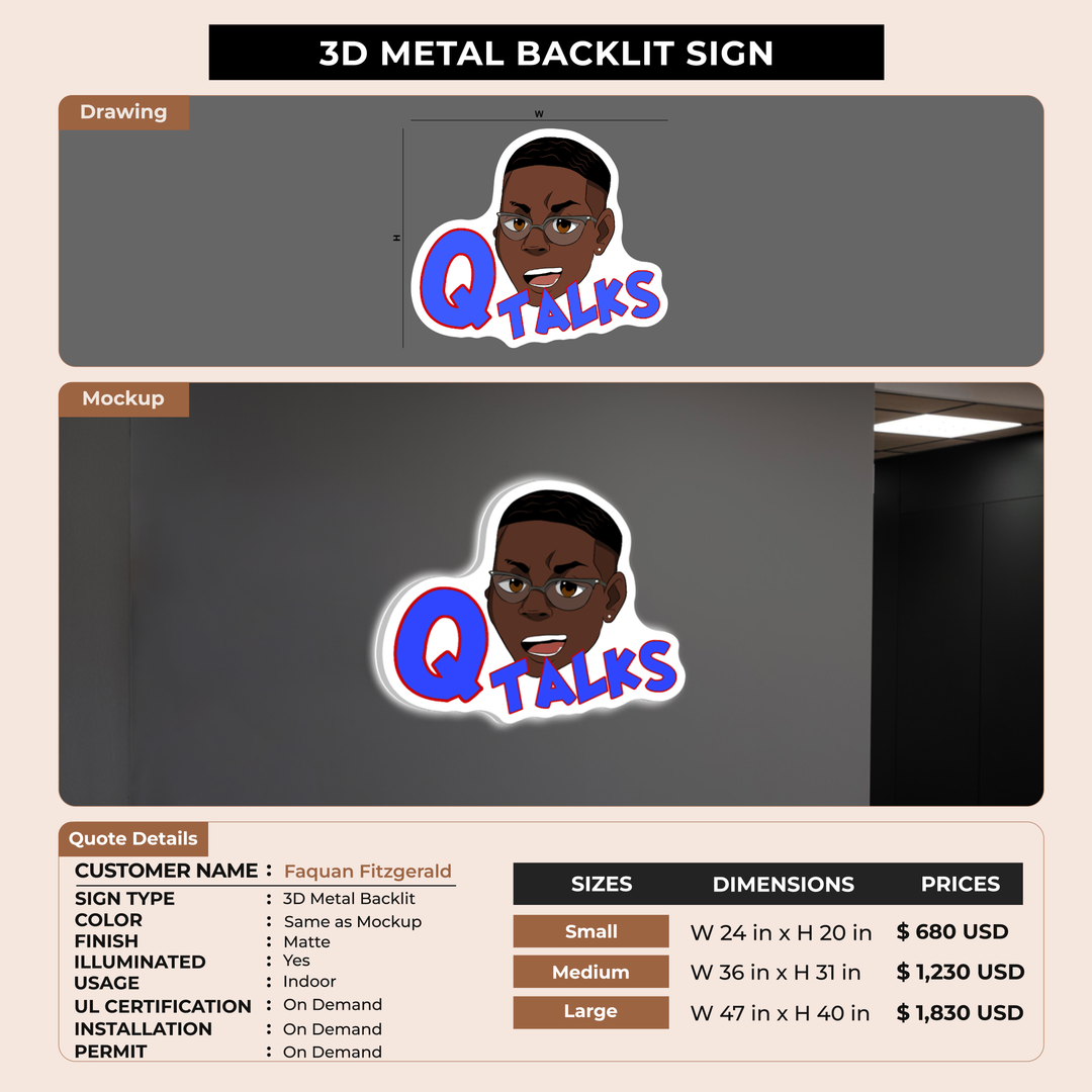 Business Signage for Faquan Fitzgerald