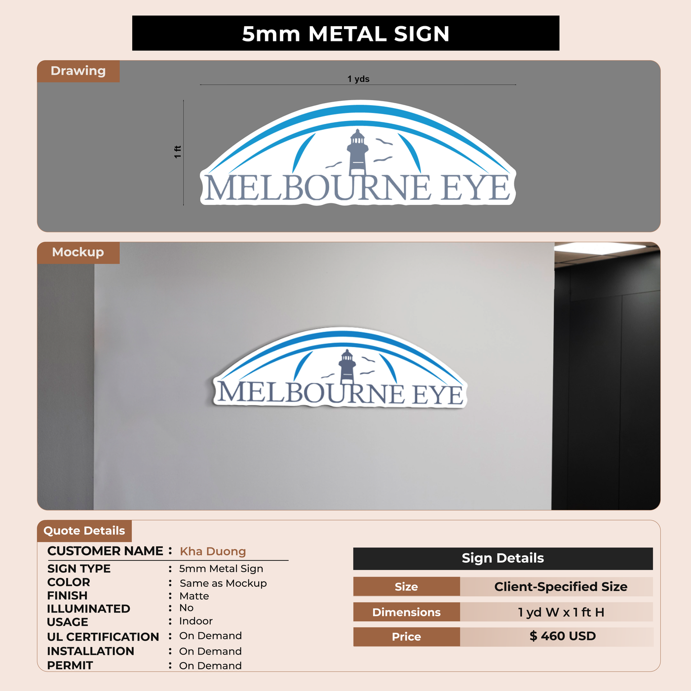 Business Signage for Kha Duong