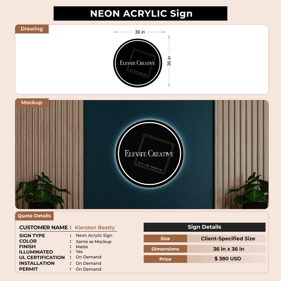Custom Signs For Kiersten Beatty