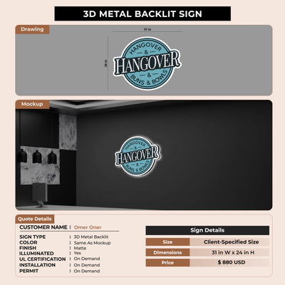CUSTOM MOCKUP SIGN FOR Omer Oner