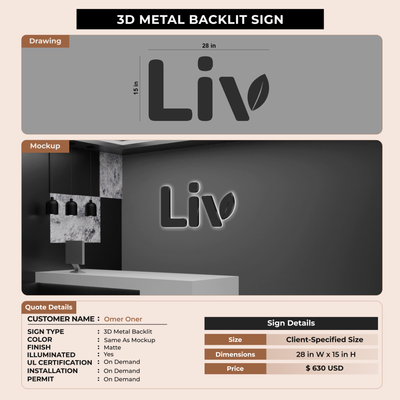 CUSTOM MOCKUP SIGN FOR Omer Oner