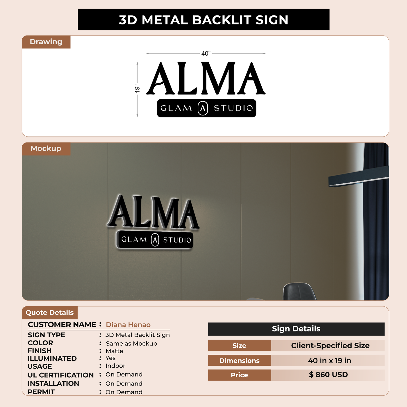 Custom Signs For Diana Henao