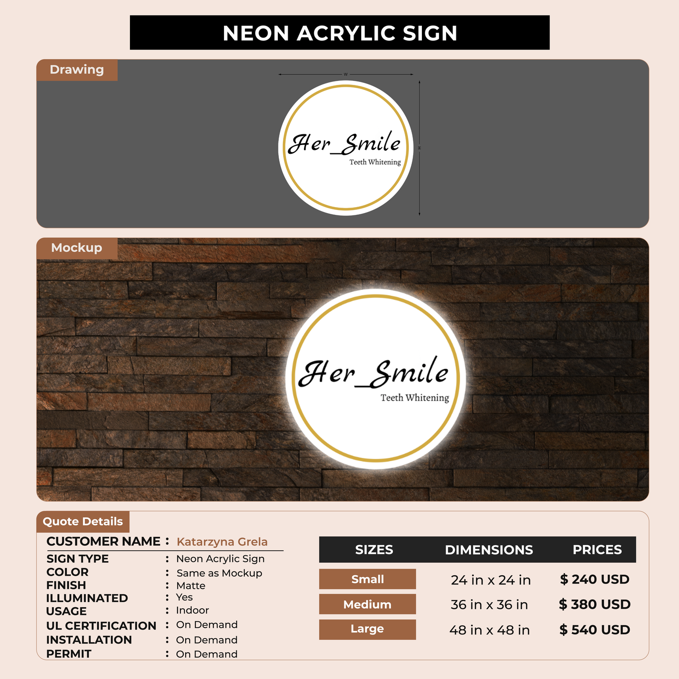 Custom Signs For Katarzyna Grela