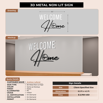 Custom Signs for Andrew Lafond